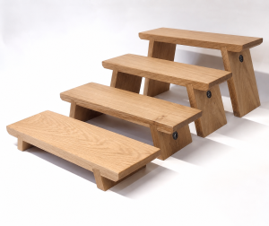 Handmade solid oak display stand available in four heights – Runewood Studio