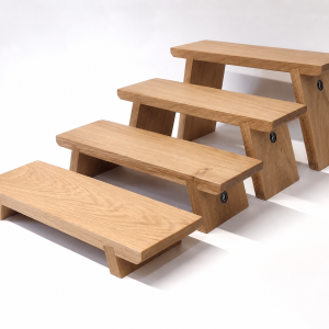 Handmade solid oak display stand available in four heights – Runewood Studio