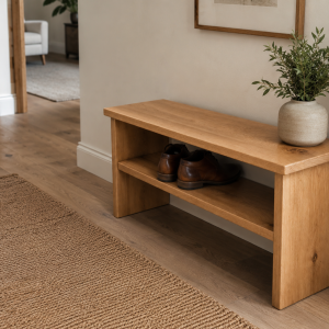 Eald solid oak bench handmade in Leicestershire