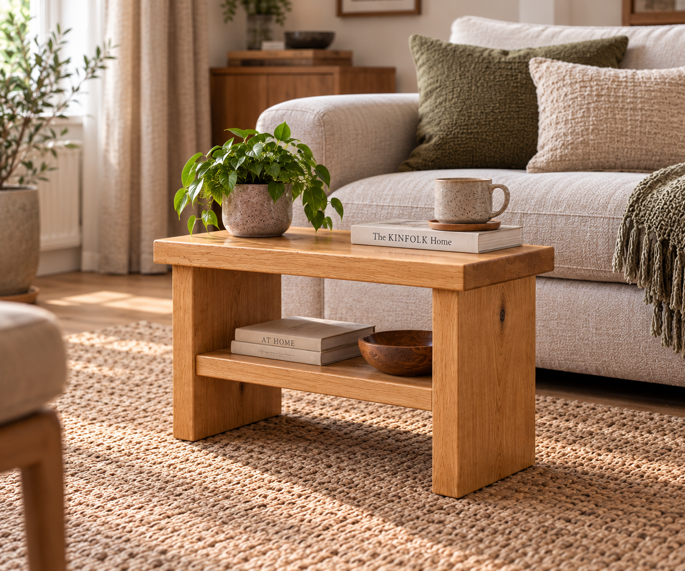 Eald solid oak bench - Image 12