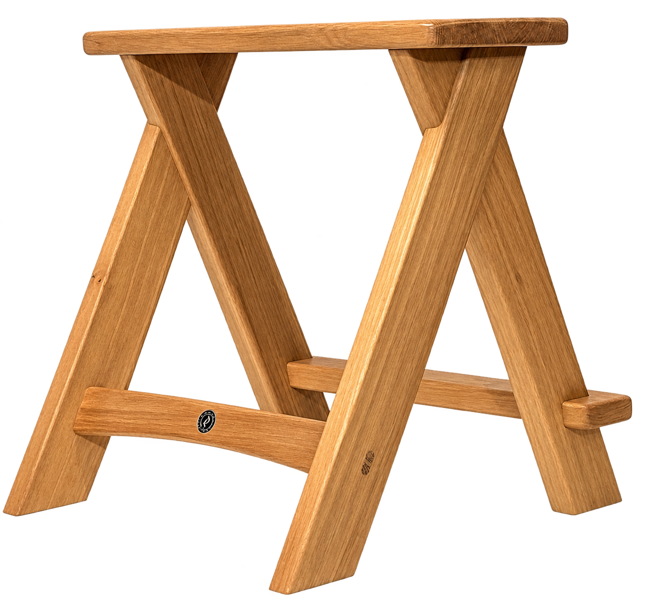 Sowelo solid oak step stool handmade from European oak